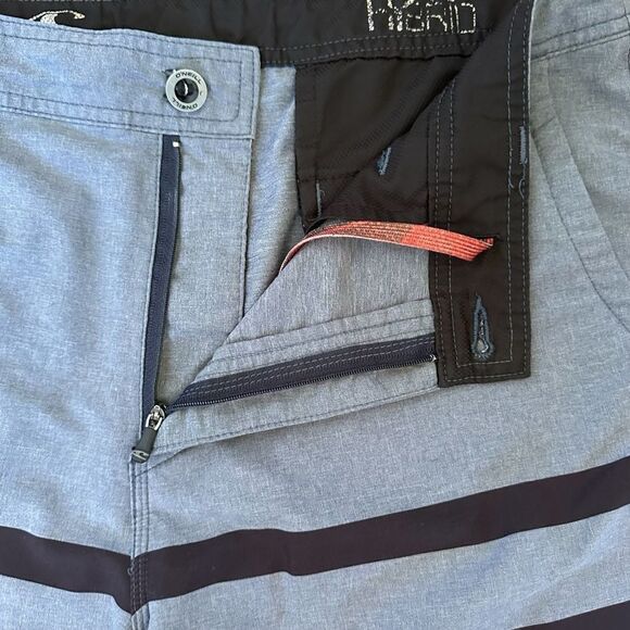 O’neill ~ Chambray Blue with Navy Blue stripes ~ Mens Boardshorts ~ size 34 - Picture 8 of 12